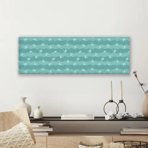 Zee - Dieren - Blauwe krab - Blauw canvas 2cm klein 828 -sfeer6