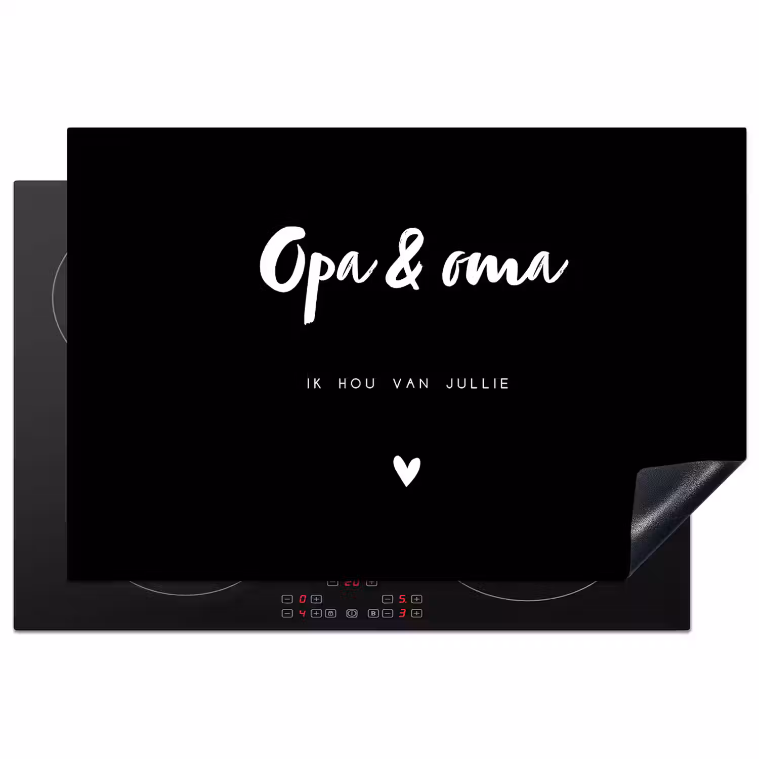 Inductie beschermer - Opa en Oma met tekst