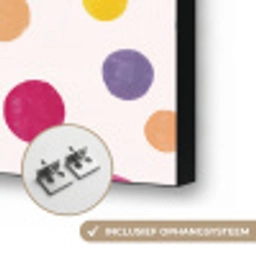 Cirkels - Speels - Kleurrijk Textielframe zwart klein 947 -USP_ophangsysteemNL