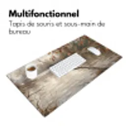 Winterkoninkje - Tak - Rivier - Natuur - Sfeervol Muismat XXL klein -zsfeer4_frans