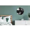 Paard - Sport - Zwart - Wit Wandcirkel aluminium klein -slaapkamer
