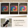 Regenboog - Tie dye - Kleurrijk - Blauw Light Box met batterij (Wandlamp kind) middel -USP_dimbaarNL