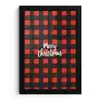 Geruit - Rood - Tekst - Christmas fotolijst zwart zonder passe partout klein -3d