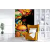 Fastfood - Graffiti - Hamburger - Eten - Modern fotobehang vinyl groot -stoel