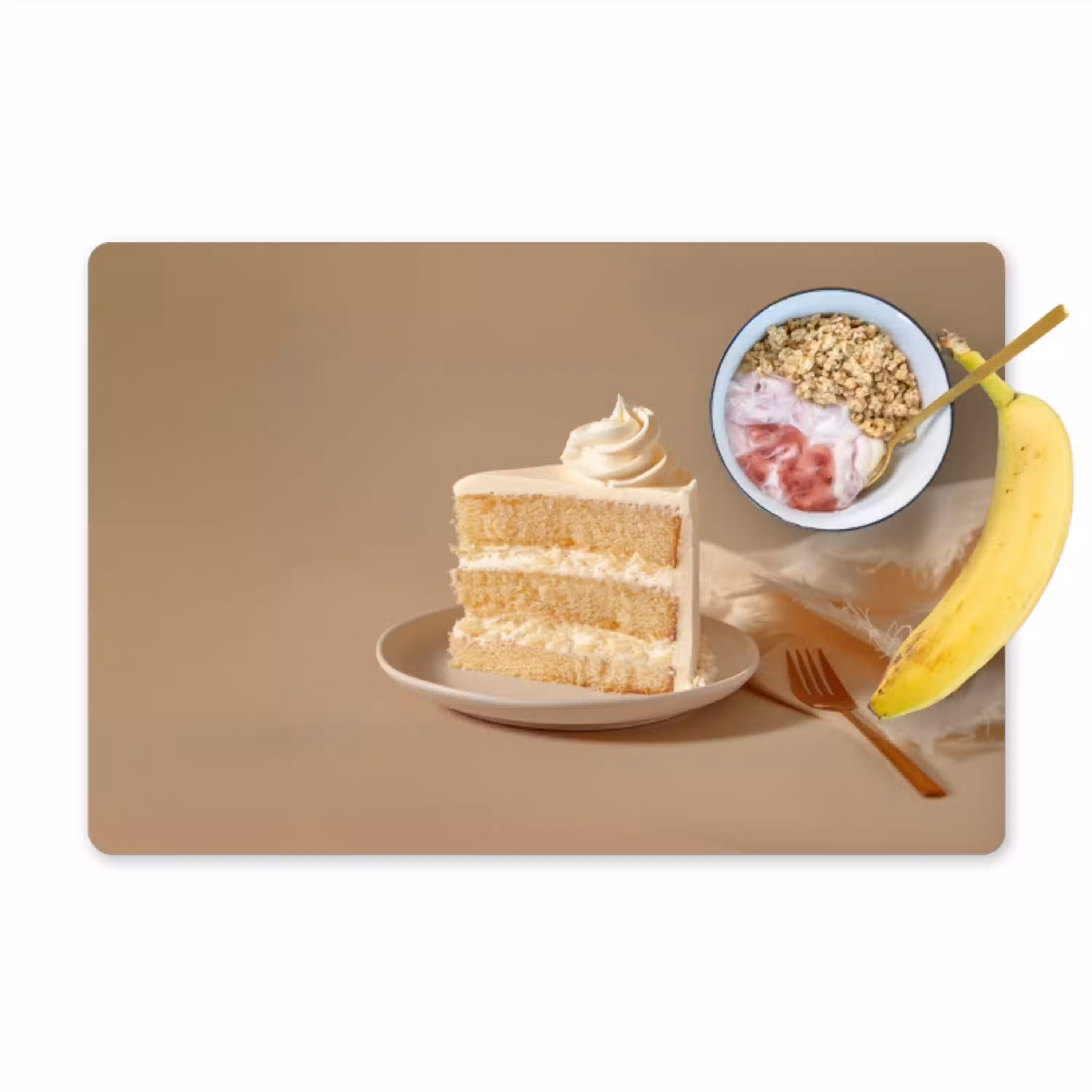 Vanilletaart - Cake - Romig Placemat vinyl groot -zzzproduct_Kitchenyeah-website