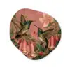 Kolibries - Bloemen - Groen - Roze Wandcirkel Organisch Forex 3mm klein -3d