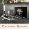 Hout - Vaas - Kleuren - Bloemen keuken achterwand spatscherm klein -usp_NL