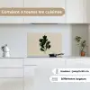 Eikenbladeren - Beige - Groen - Golvende randen keuken achterwand spatscherm klein -sfeer4_FR
