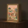 Tijger - Kleurrijk - Palmen - Cactus Light Box met kabel (Tafellamp) klein -z3d_website