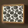 Modern - Monstera - Zwart Light Box met batterij (Wandlamp) middel 907 -z3d_website