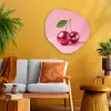 Disco - Kersen - Roze Wandcirkel Organisch Aluminium middel -sfeer4