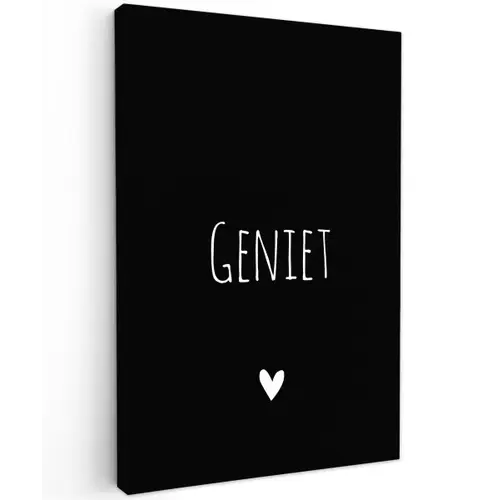 Spreuken - Geniet - Quotes Tuinposter op houten frame 2 cm dik klein -3d