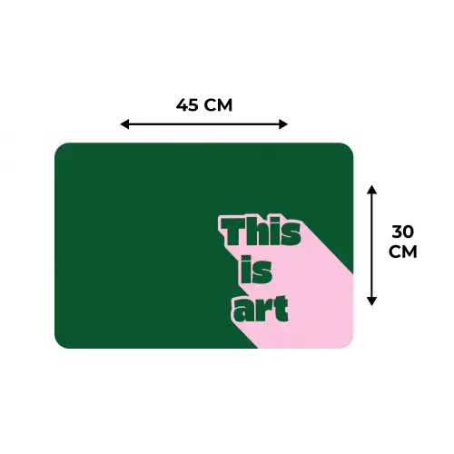 This is art - Schaduw - Roze Placemat vinyl groot -specs