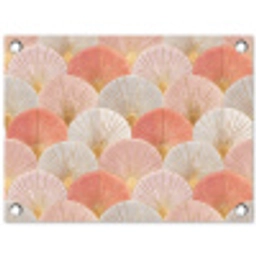 Waaiers - Goud - Roze tuinposter los doek klein 239 -3d
