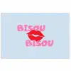 Lippen - Bisou - Blauw poster papier klein -3d