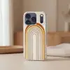 Minimalistisch - Boog - Lijnen - Beige Telefoonhoesje iPhone 17 Pro klein -sfeer2