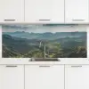 Landschap - Vallei - Groen keuken achterwand 2 middel -3d