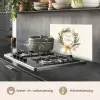 Kerstkrans - Kerst - Goud - Beige keuken achterwand spatscherm klein -usp_NL