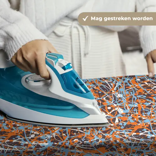 Blauw - Waterverf - Chaos Wandkleed katoen klein 269 -sfeer9