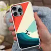 Surfer - Abstract - Golven - Zonnestralen Hoesje iPhone 16 Pro Max met koord klein -sfeer3