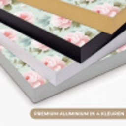 Rozen - Vogels - Pastel - Kleurrijk Textielframe zwart klein 947 -USP_kleurenNL