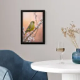Groenling - Katjes - Lente - Natuur - Zacht fotolijst zwart zonder passe partout klein -sfeer4