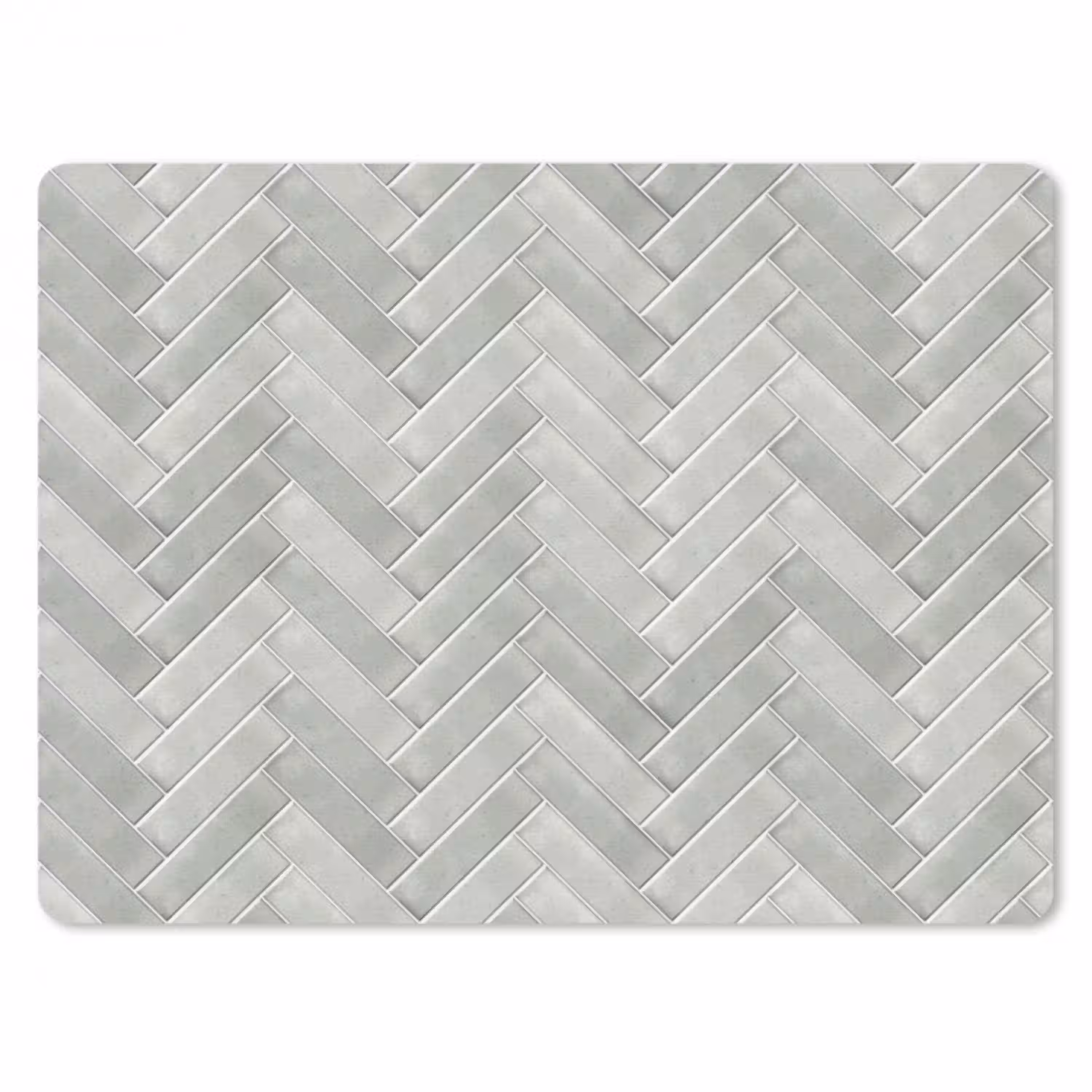 Visgraat - Wandtegel - Grijs muismat rubber klein 262 -3d