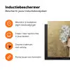 Gezicht - Bloemen - Goud - Abstract Inductie beschermer vinyl 3mm klein -zzzzzzz-td-ups