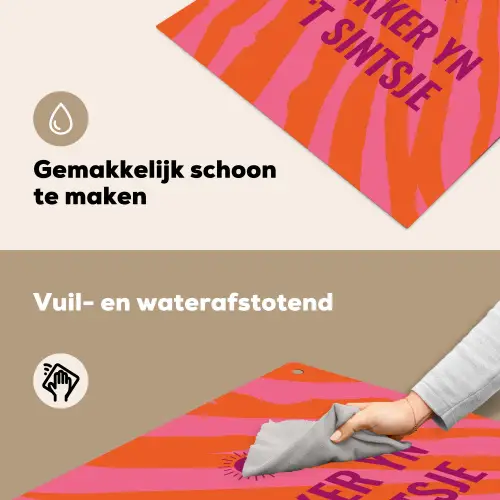Quote - Zomer - Roze Inductie beschemer met haakjes middel -ky-schoon-nl