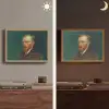 Kunst - Van Gogh - Oude meesters - Zelfportret Light Box met batterij (Wandlamp) middel -sfeer3