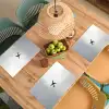 Minimalistisch - Silhouet - Zwart - Vliegtuig Placemat vinyl groot -zzsfeer5_Kitchenyeah-website