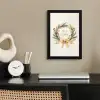 Kerstkrans - Kerst - Goud - Beige fotolijst zwart zonder passe partout klein -sfeer1