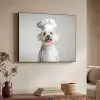 Hond - Wit - Kok Textielframe - compleet frame klein -sfeer3