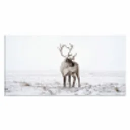 Rendier - Gewei - Sneeuw - Winter Muismat XXL klein -3d_leeg