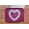 I liked it so it's mine - Neon hart - Roze laptophoes neopreen klein -tafel