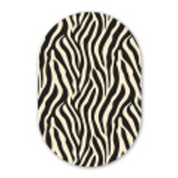 Zebra - Print - Klassiek - Zwart Wandcirkel Ovaal Aluminium middel 839 -3d
