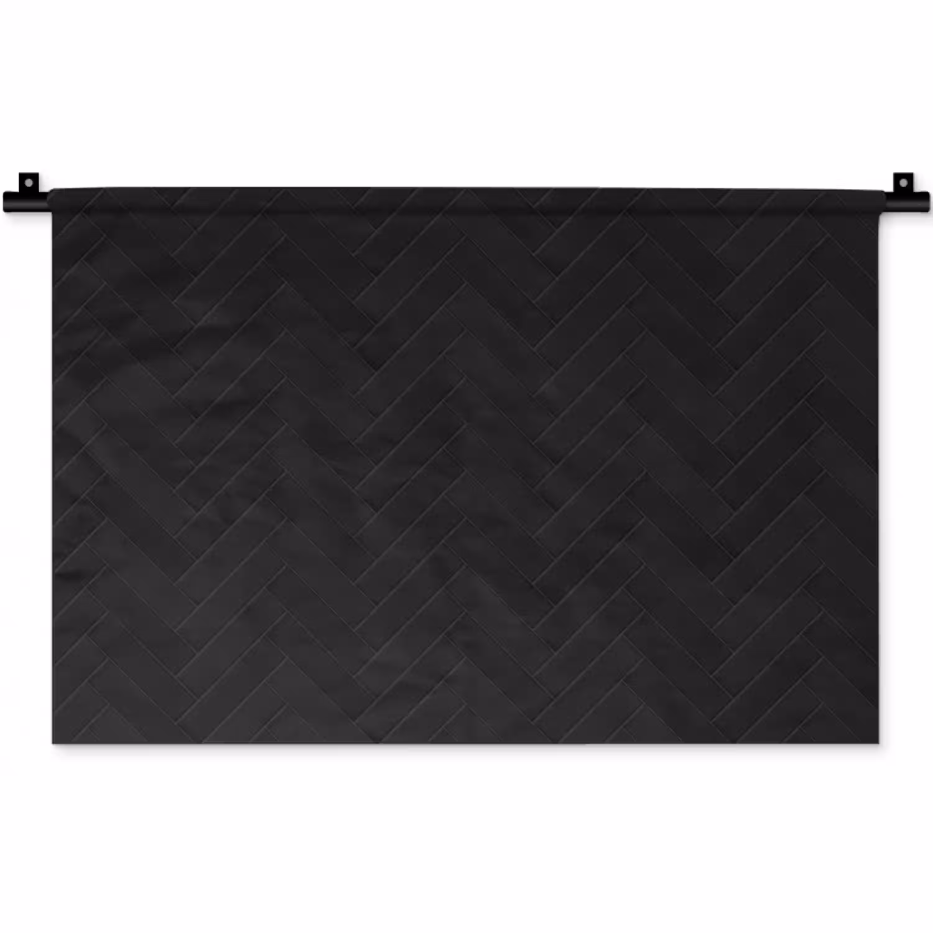 Visgraat - Wandtegel - Mat - Zwart Wandkleed katoen klein 269 -zz3d
