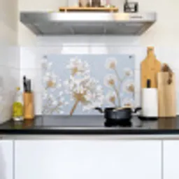 Illustratie - Bloemen - Blauw Inductie beschemer met haakjes klein -sfeer2