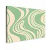 Golvende lijnen - Mintgroen - Dansende vormen canvas 2cm klein -z3d