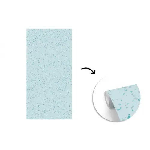 Terrazzo - Patroon - Kleurrijk - Baby Blauw fotobehang vinyl groot 64 -3d
