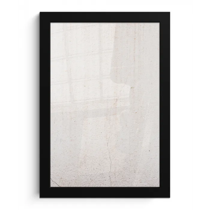 Beton - Muur - Wit fotolijst zwart zonder passe partout klein -3d