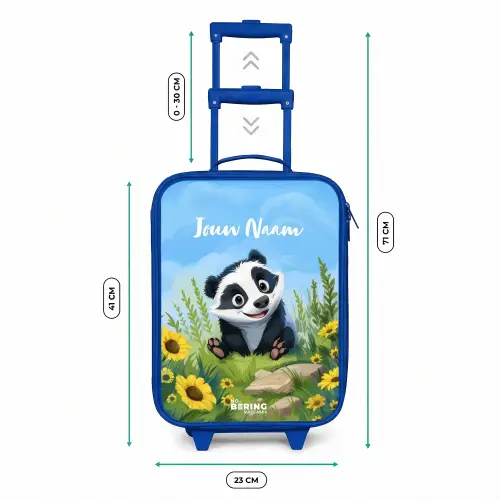 Willem wasbeer Kinderkoffer - Blauw klein -productfoto_formaten