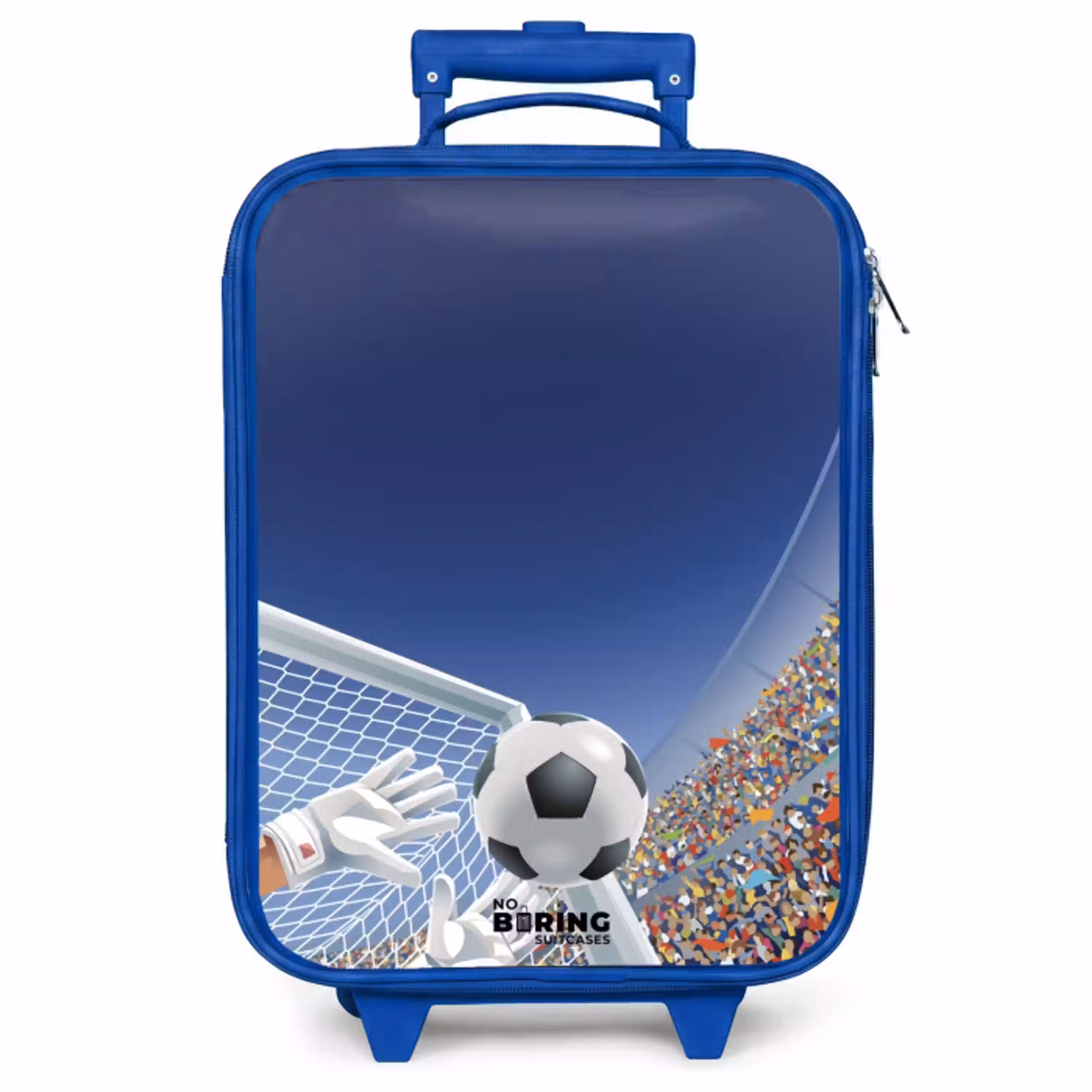Keeper die een voetbal tegenhoud Kinderkoffer - Blauw klein -zzz_website3d