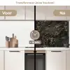 Zwart - Marmer - Goud - Nerf keuken achterwand 2 middel 871 -voor-na2_NL