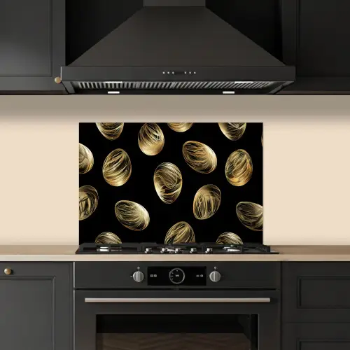 Eieren - Goud - Patroon keuken achterwand spatscherm klein -sfeer1