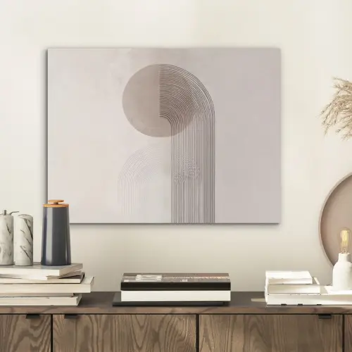 Minimalistisch - Cirkel - Lichtgrijs PET vilt klein -sfeer1