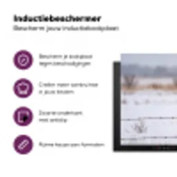 Sneeuwuil - Hek - Sneeuw - Wit Inductie beschermer vinyl 3mm klein -zzzzzzz-cc-usp