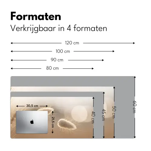 Hazestaartgras - Graanharen - Zonlicht Muismat XXL klein -sfeer5