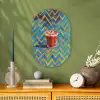 Mok - Koffie - Zigzag - Slagroom Wandcirkel Ovaal Forex klein -sfeer2