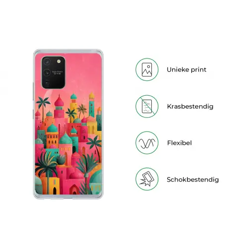 Kleurrijk - Palmbomen - Islamitisch Telefoonhoesje Samsung Galaxy S10 Lite klein -specsS10Lite